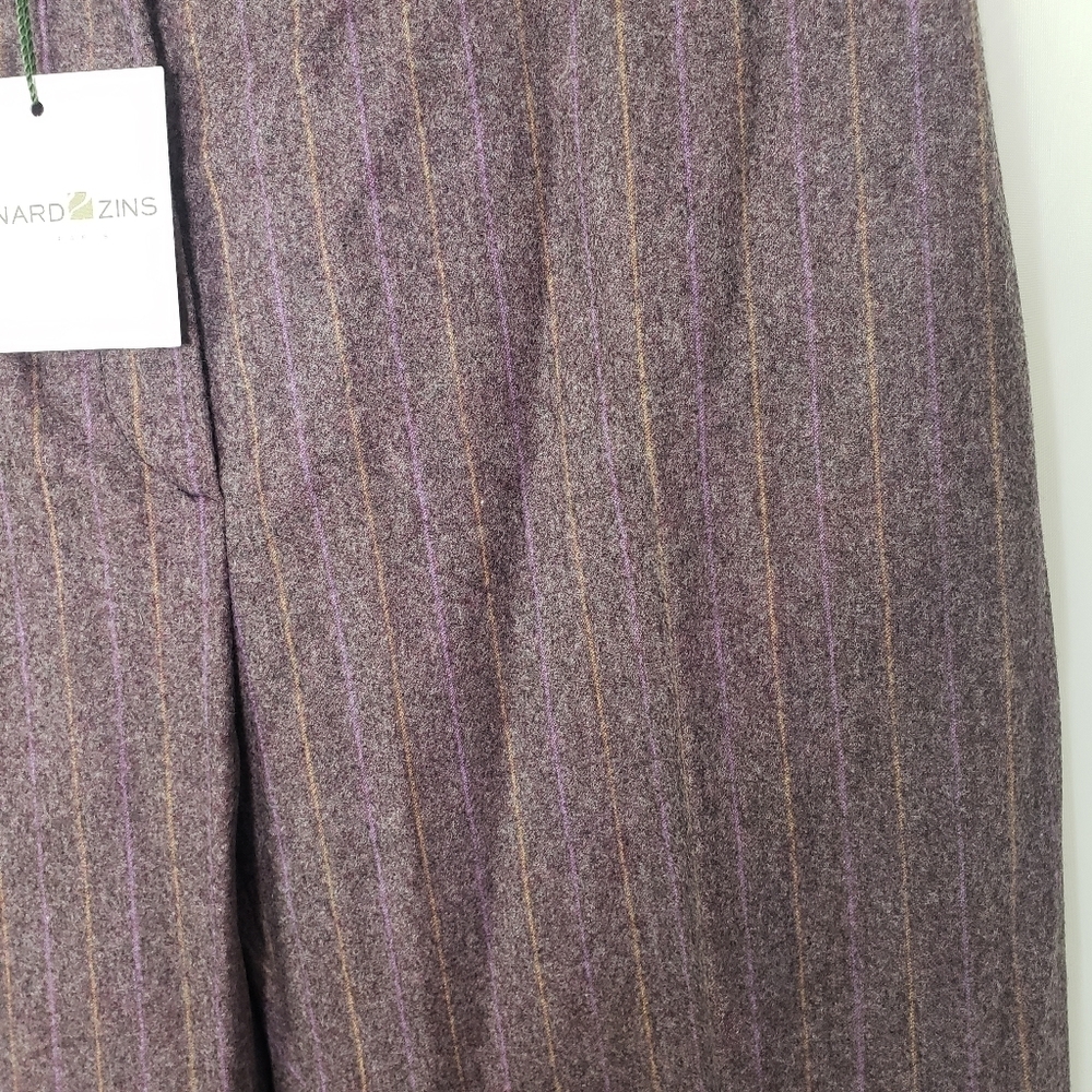 Bernard Zins Paris NWT Joyeux wool cashmere wide leg pant size 10 - Picture 3 of 12
